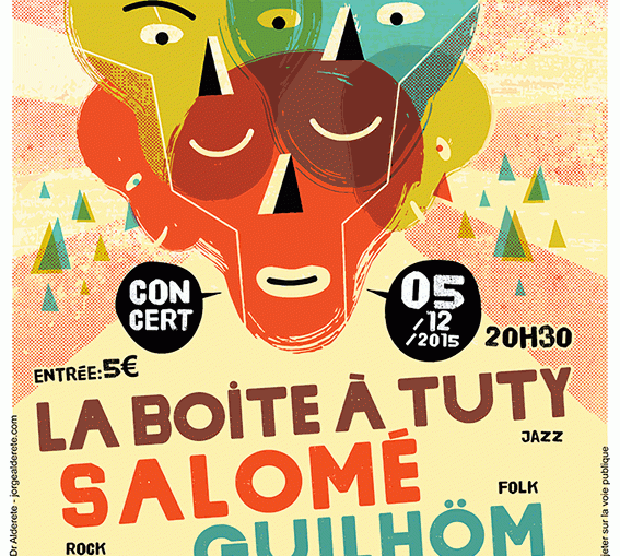 Affiche Concert Téléthon 2015 Théâtre Chai Du Terral.